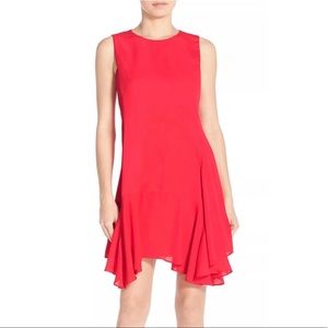 🖤 CHELSEA28 Chiffon Ruffle Hem Shift Dress XS